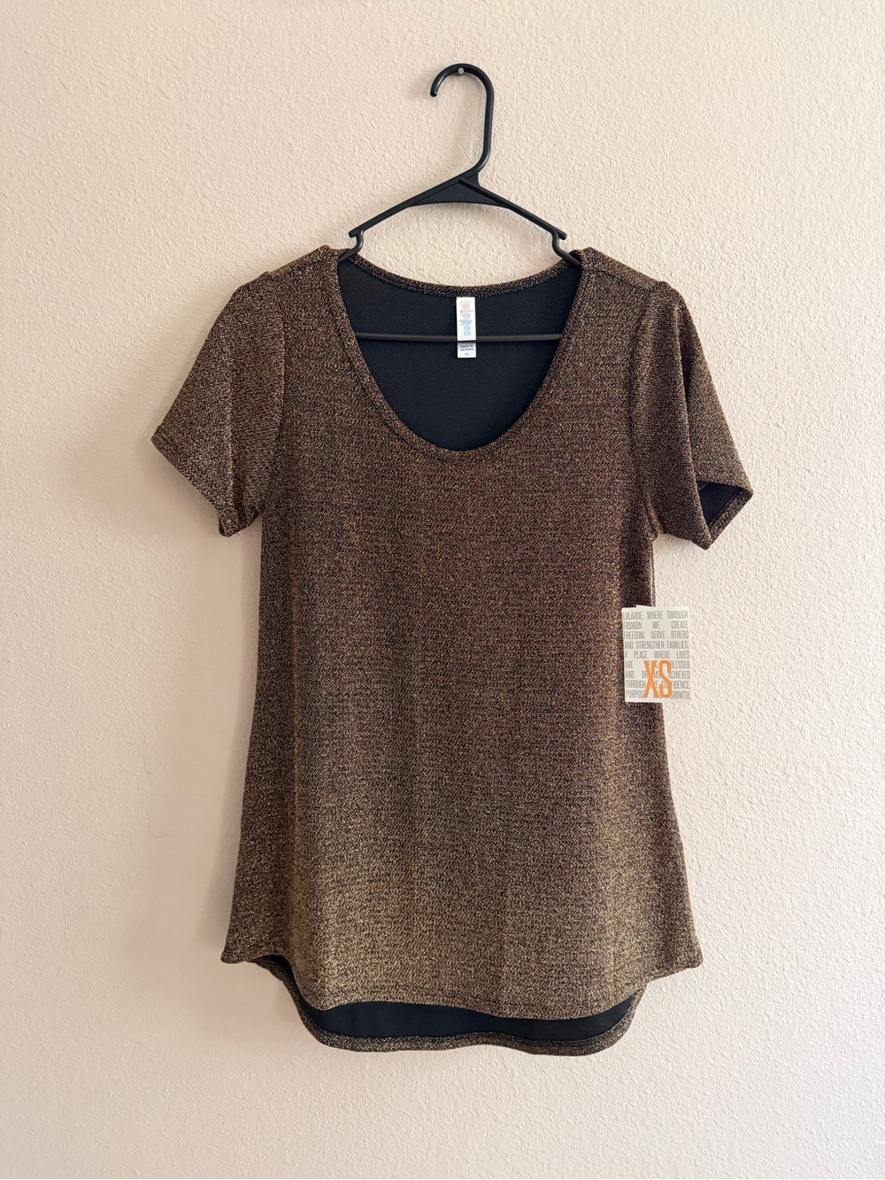 Lularoe Classic Tee Gold Metallic